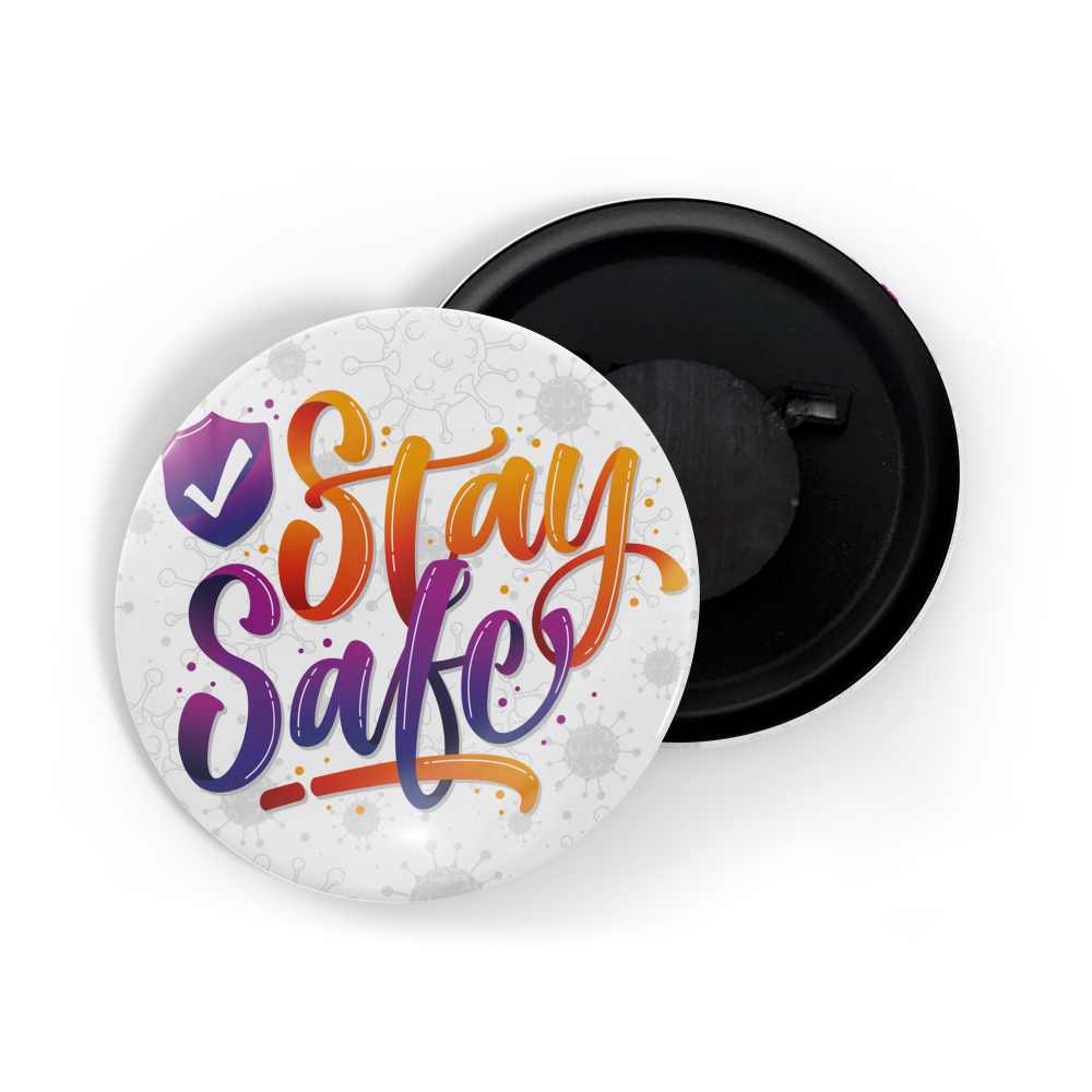 dhcrafts Fridge Magnet Covid White Stay Safe coronavirus Covid 19 pandemic positive quote Glossy Finish Design Pack of 1